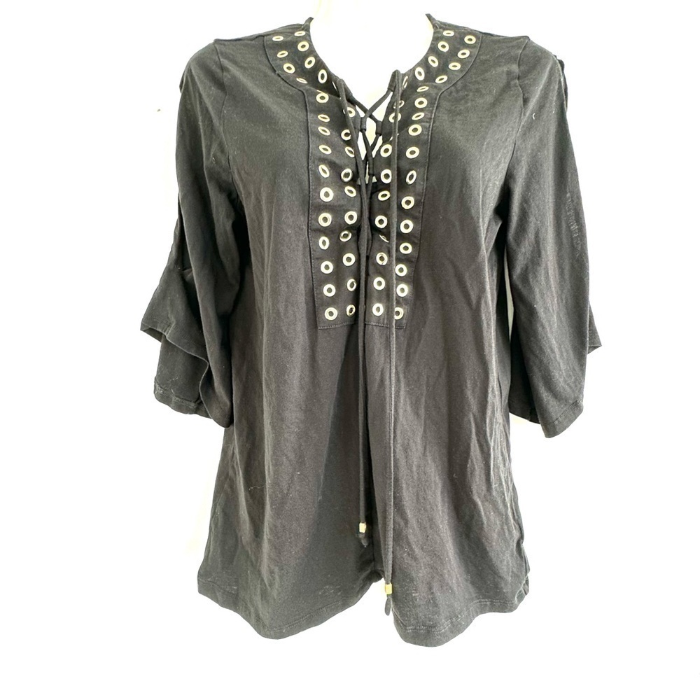 Michael Kors Safari Lace Up Top shirt